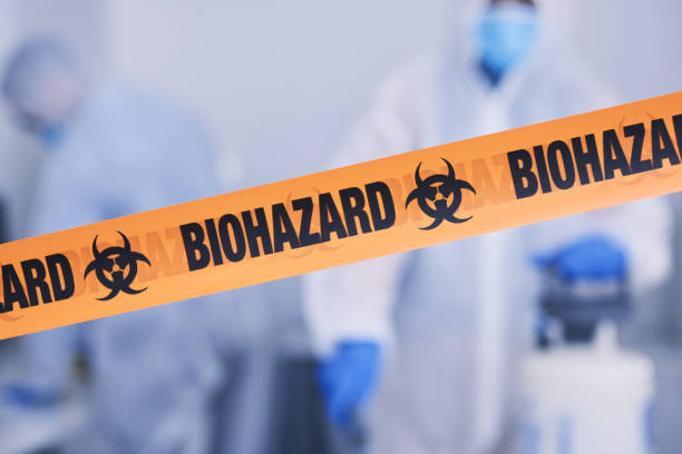 Professional Biohazard Cleanup technician working in Waterboro, ME